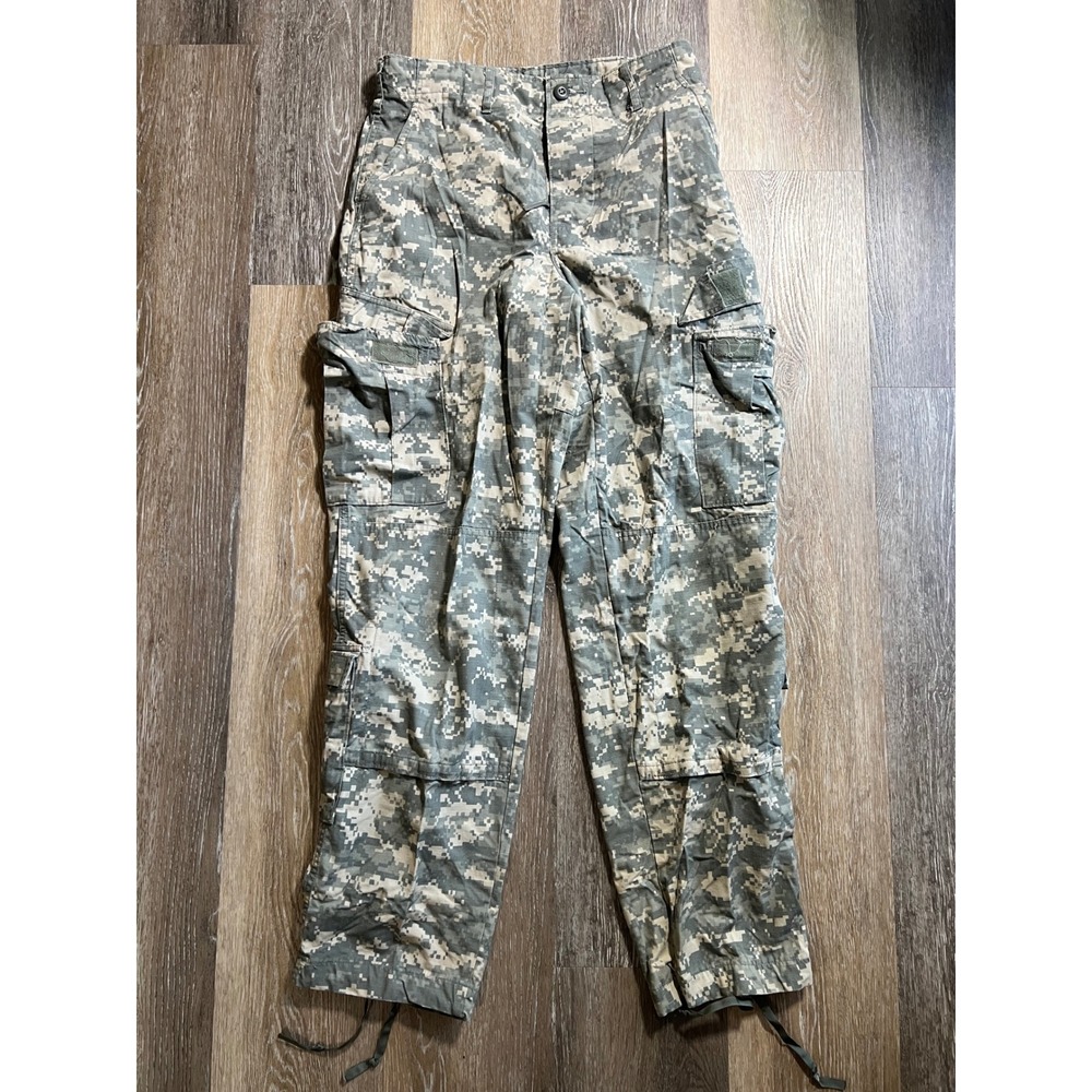 Military ACU Digital Camo Cargo Pants Mens Small Regular Gray Excellent Tactical